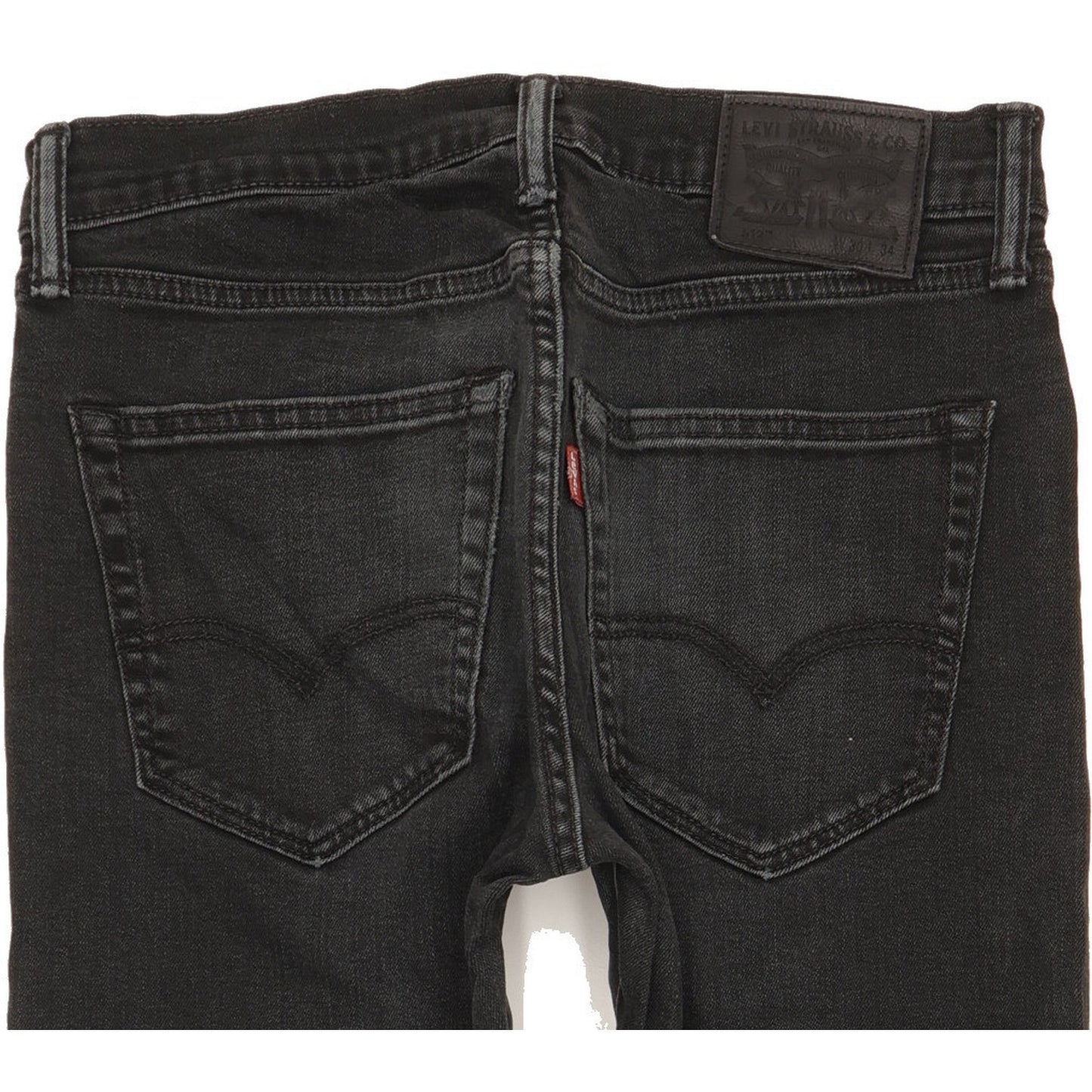 Levi's 512 Men Black Tapered Slim Stretch Jeans W30 L31