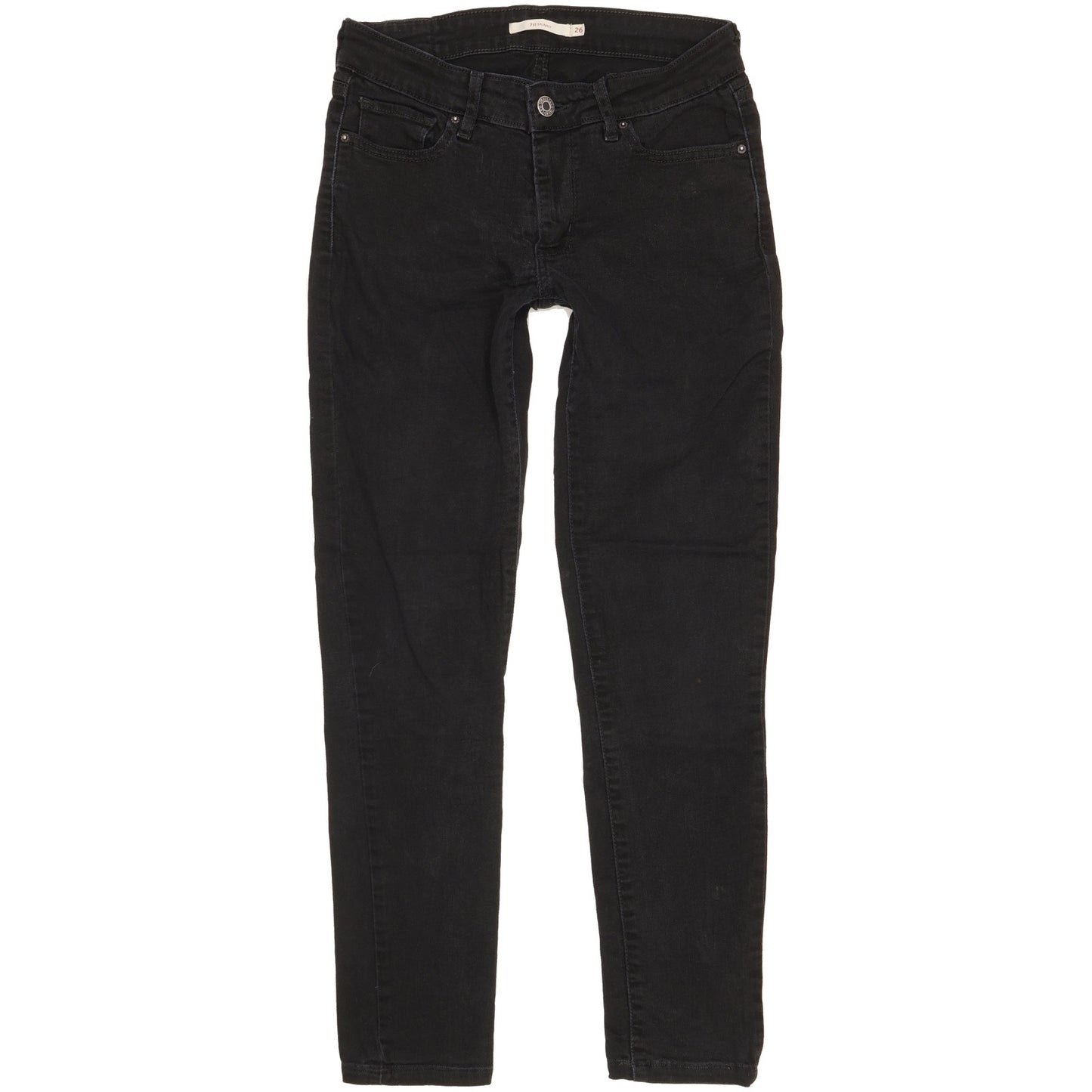 Levi's 711 Women Black Skinny Slim Stretch Jeans W26 L27