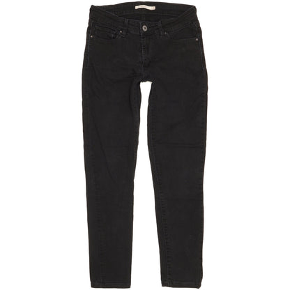 Levi's 711 Women Black Skinny Slim Stretch Jeans W26 L27