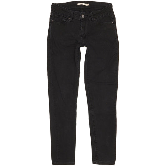 Levi's 711 Women Black Skinny Slim Stretch Jeans W26 L27