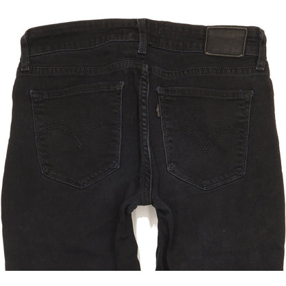 Levi's 711 Women Black Skinny Slim Stretch Jeans W26 L27