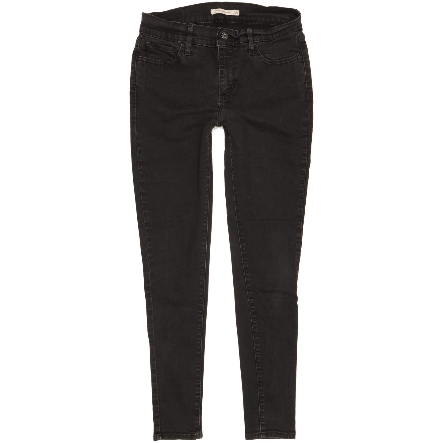 Levi's 710 Super Women Black Skinny Slim Stretch Jeans W29 L28
