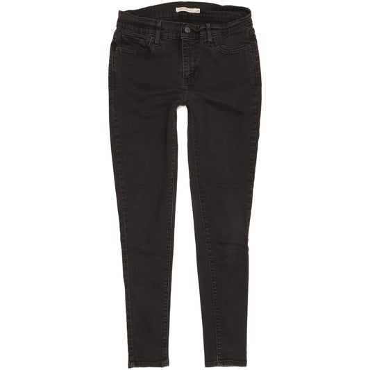 Levi's 710 Super Women Black Skinny Slim Stretch Jeans W29 L28