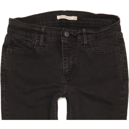 Levi's 710 Super Women Black Skinny Slim Stretch Jeans W29 L28
