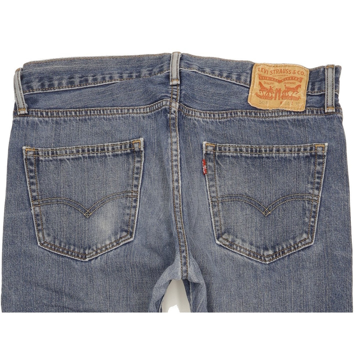 Levi's 504 Men Blue Straight Regular Jeans W34 L31