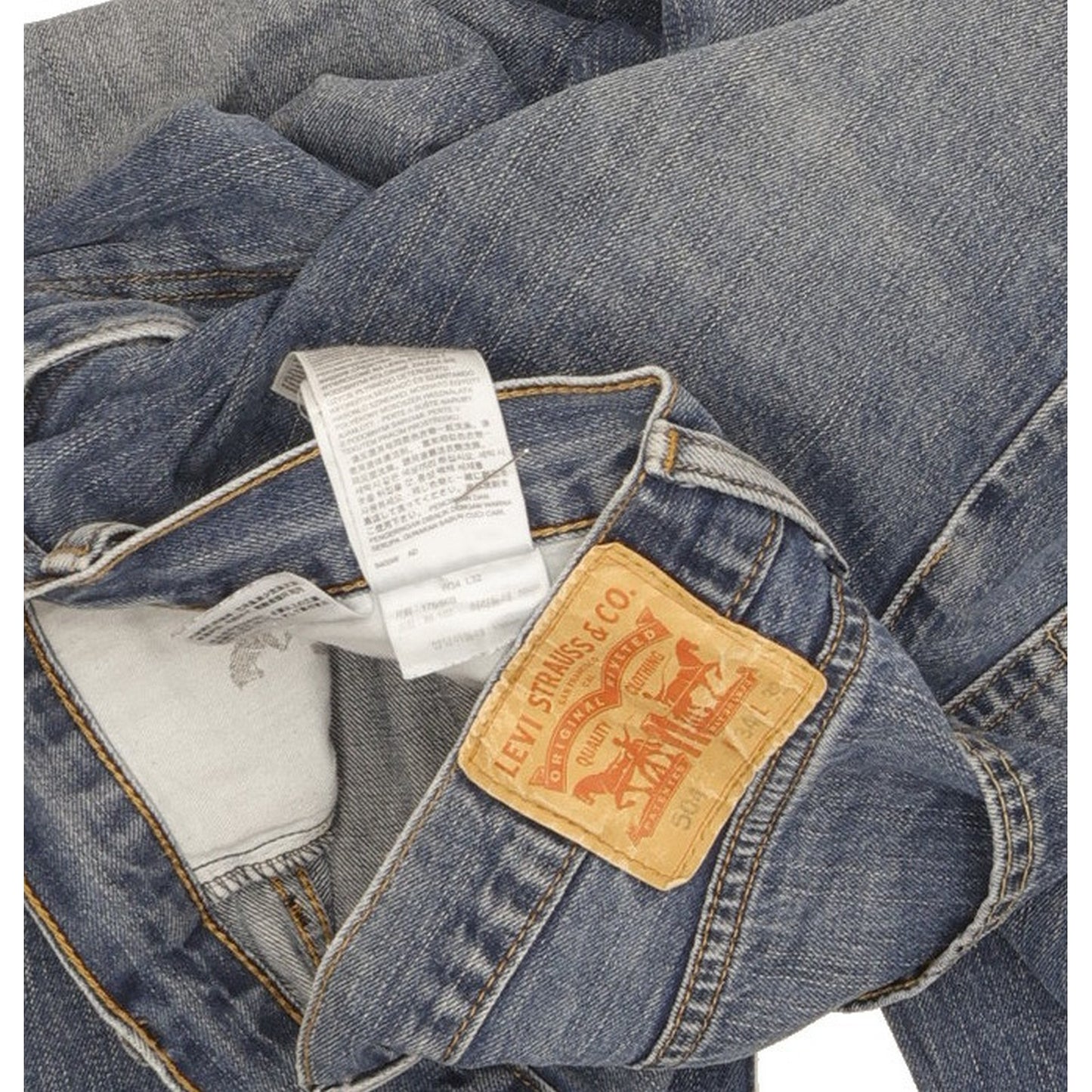 Levi's 504 Men Blue Straight Regular Jeans W34 L31
