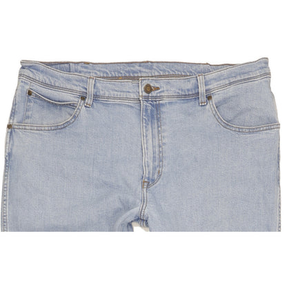 Wrangler Durable Quality Men Blue Straight Regular Stretch Jeans W40 L30