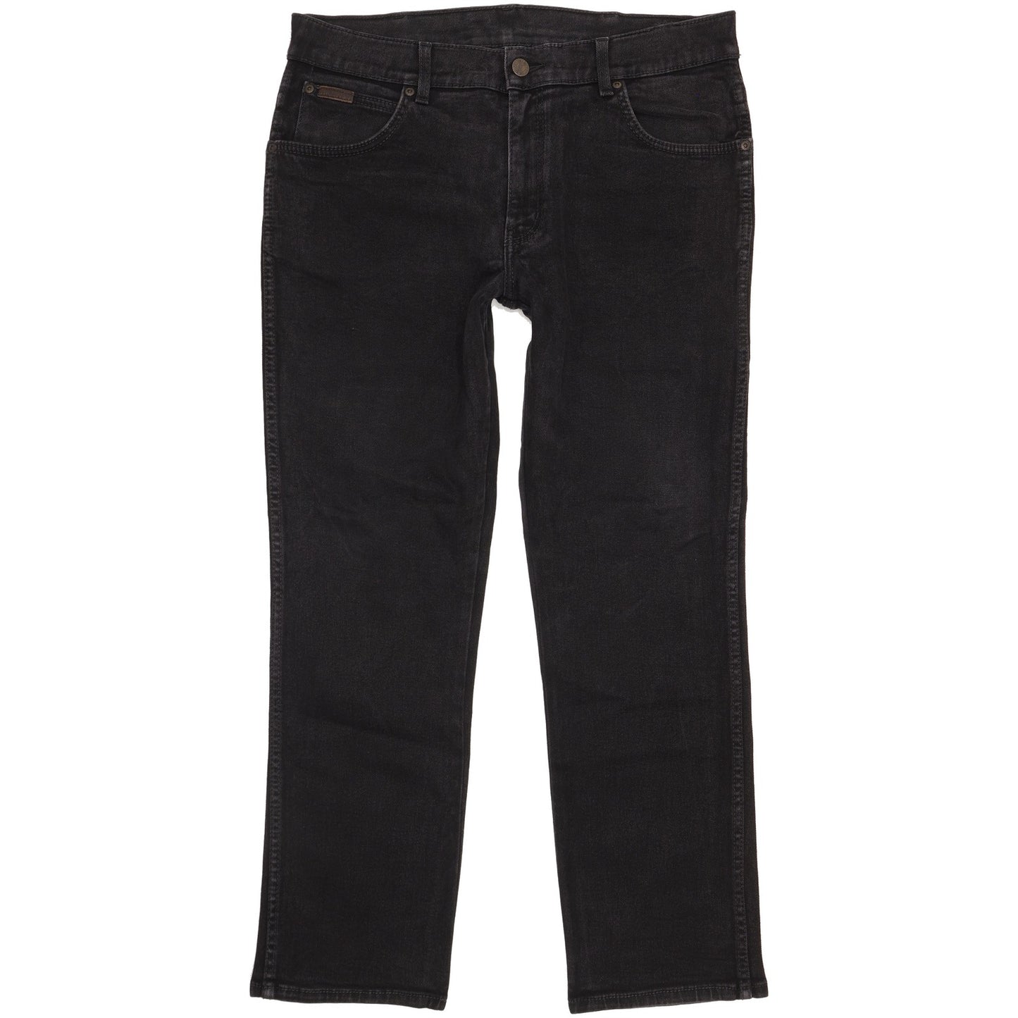 Wrangler Texas Men Black Straight Regular Stretch Jeans W36 L29
