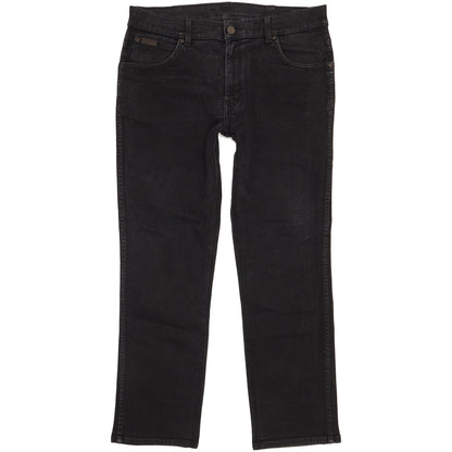 Wrangler Texas Men Black Straight Regular Stretch Jeans W36 L29