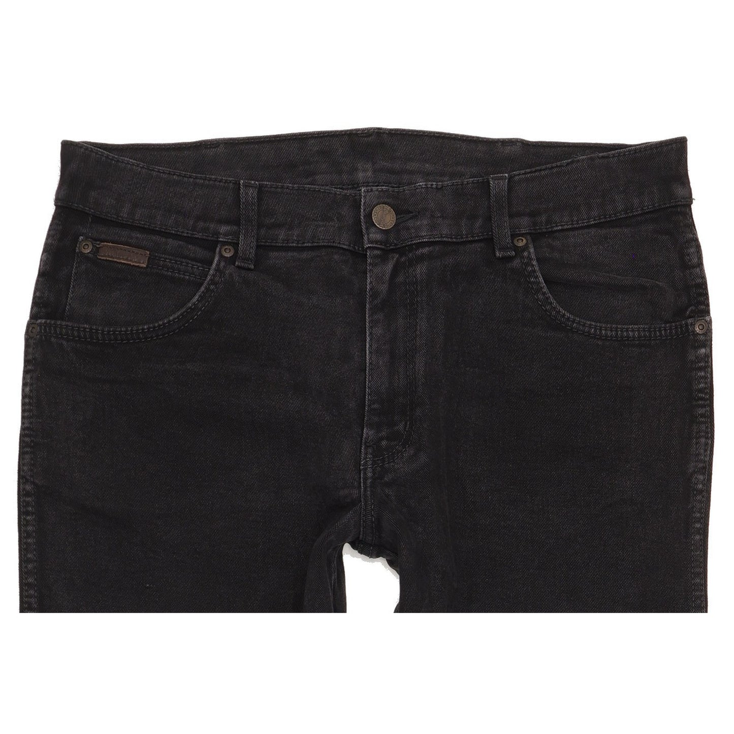 Wrangler Texas Men Black Straight Regular Stretch Jeans W36 L29