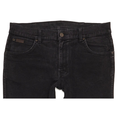 Wrangler Texas Men Black Straight Regular Stretch Jeans W36 L29