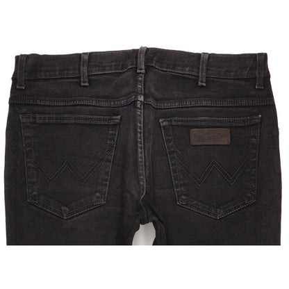Wrangler Texas Men Black Straight Regular Stretch Jeans W36 L29