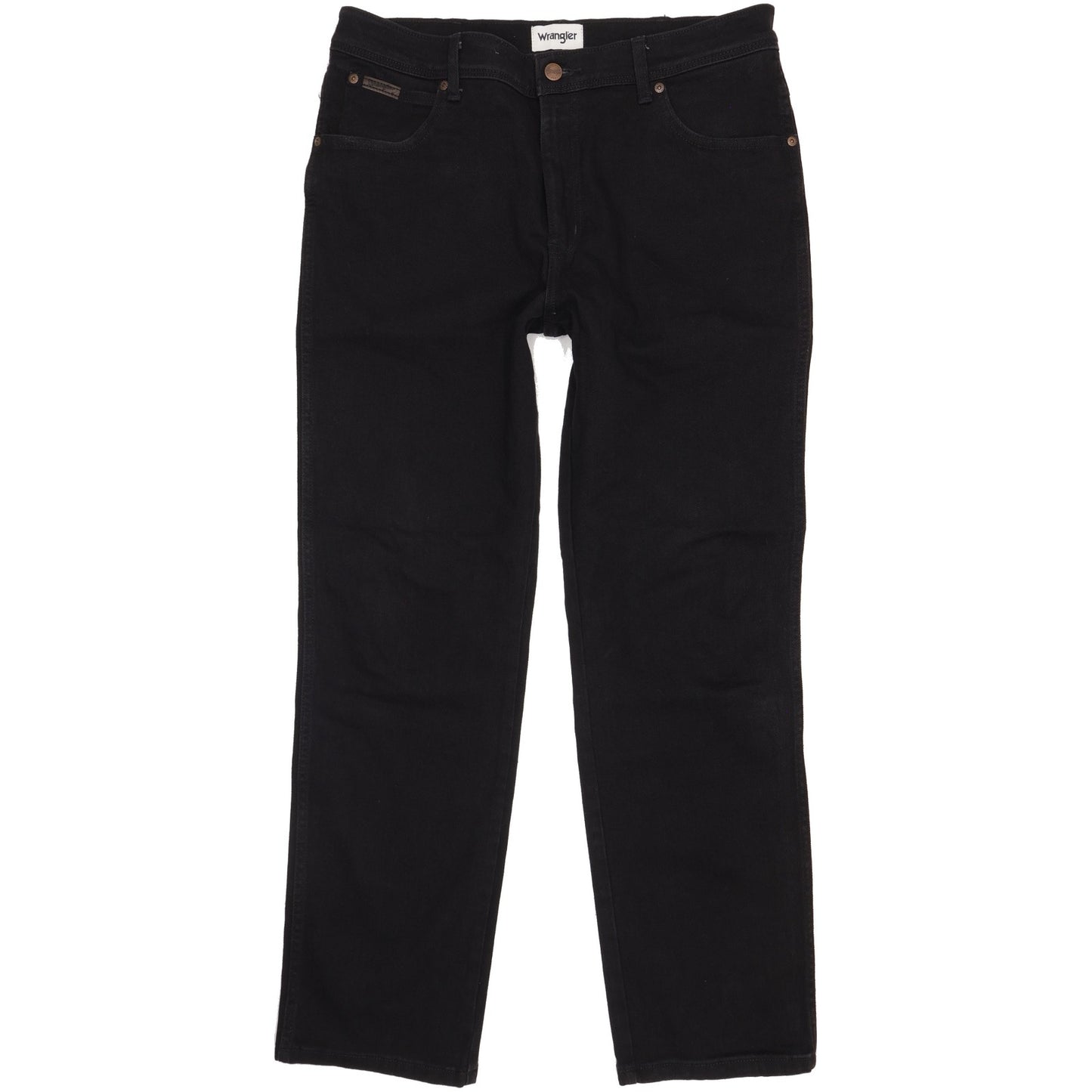 Wrangler Texas Men Black Straight Regular Stretch Jeans W36 L32