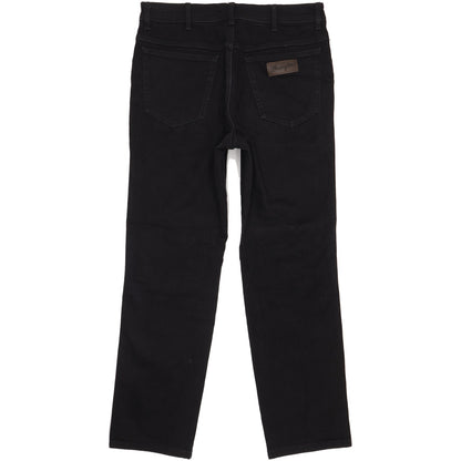 Wrangler Texas Men Black Straight Regular Stretch Jeans W36 L32