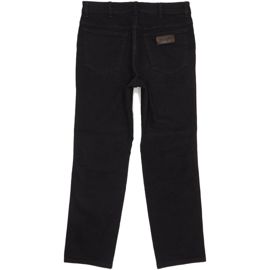 Wrangler Texas Men Black Straight Regular Stretch Jeans W36 L32