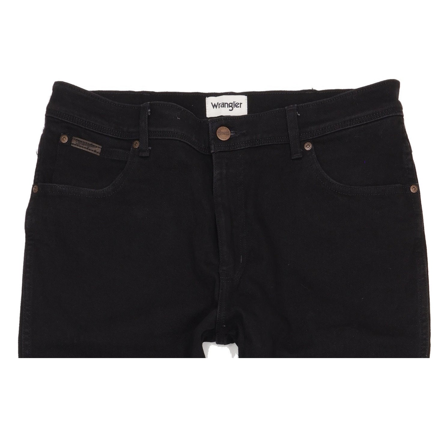 Wrangler Texas Men Black Straight Regular Stretch Jeans W36 L32