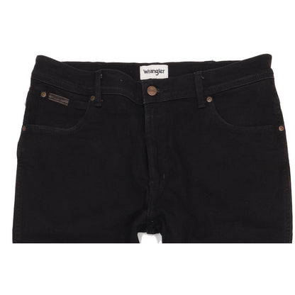 Wrangler Texas Men Black Straight Regular Stretch Jeans W36 L32