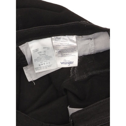 Wrangler Texas Men Black Straight Regular Stretch Jeans W36 L32