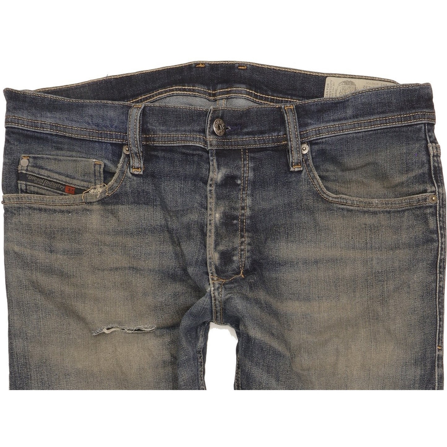 Diesel Tepphar Men Blue Tapered Slim Stretch Jeans W33 L32