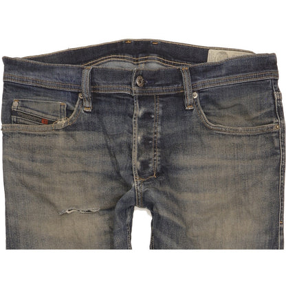 Diesel Tepphar Men Blue Tapered Slim Stretch Jeans W33 L32
