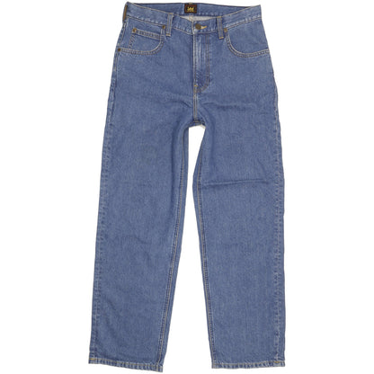 Lee Asher Men Blue Straight Loose Stretch Jeans W28 L32