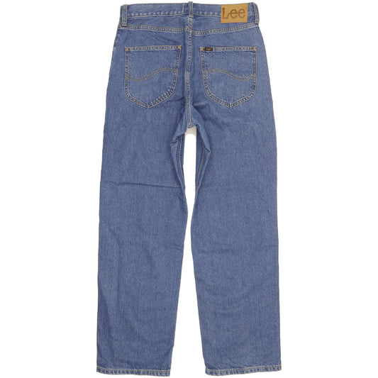 Lee Asher Men Blue Straight Loose Stretch Jeans W28 L32