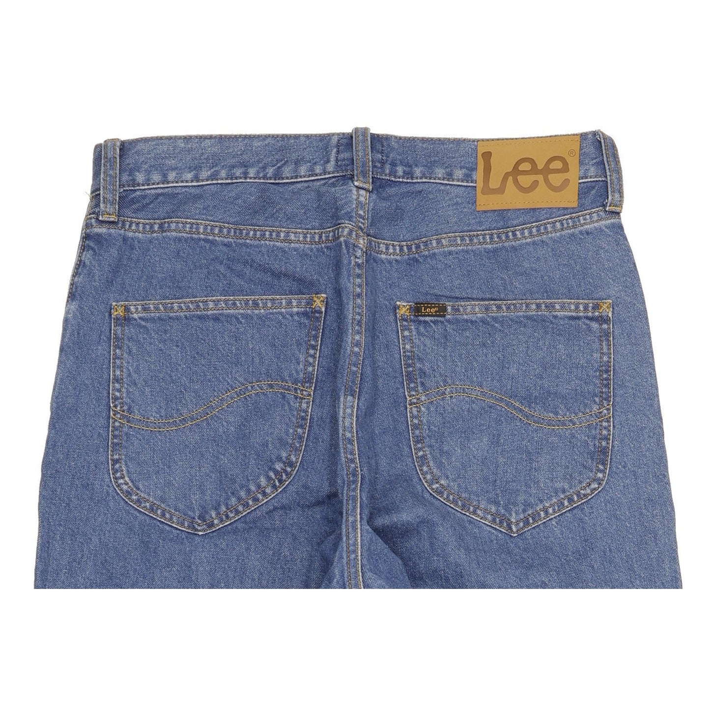 Lee Asher Men Blue Straight Loose Stretch Jeans W28 L32