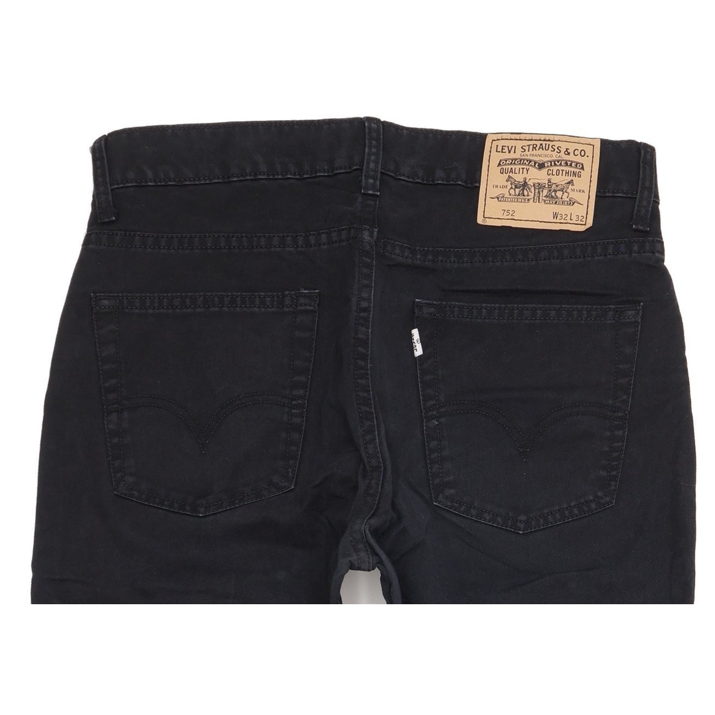 Levi's 752 Men Black Straight Regular Jeans W32 L31