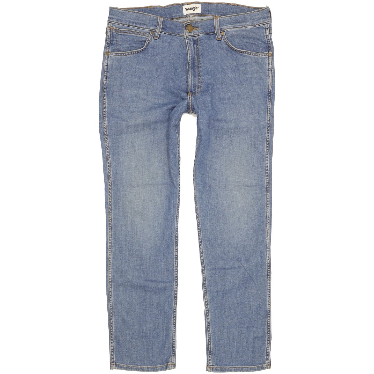 Wrangler Greensboro Men Blue Straight Regular Stretch Jeans W34 L30