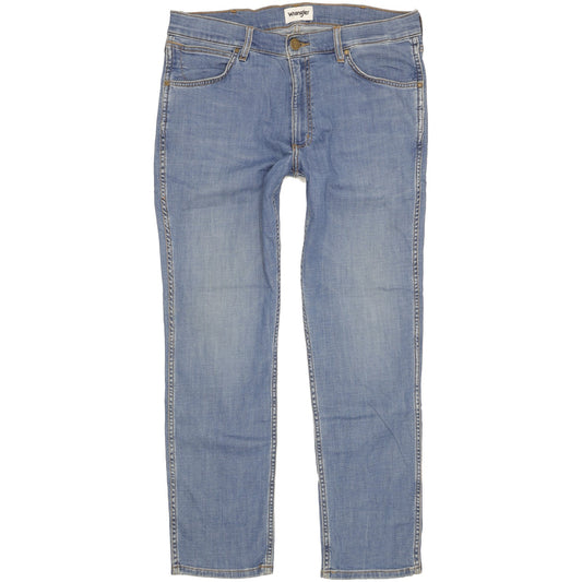 Wrangler Greensboro Men Blue Straight Regular Stretch Jeans W34 L30