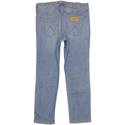 Wrangler Greensboro Men Blue Straight Regular Stretch Jeans W34 L30