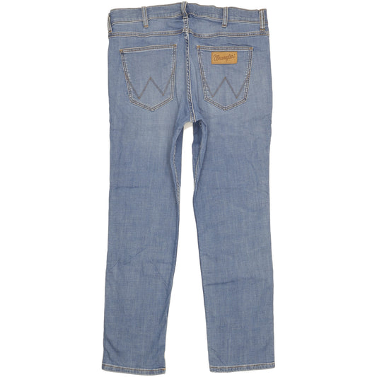 Wrangler Greensboro Men Blue Straight Regular Stretch Jeans W34 L30
