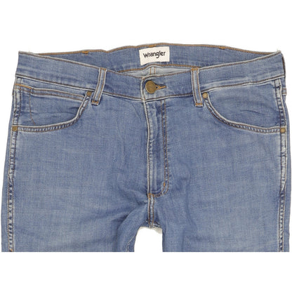 Wrangler Greensboro Men Blue Straight Regular Stretch Jeans W34 L30