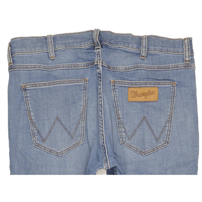 Wrangler Greensboro Men Blue Straight Regular Stretch Jeans W34 L30