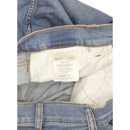 Wrangler Greensboro Men Blue Straight Regular Stretch Jeans W34 L30