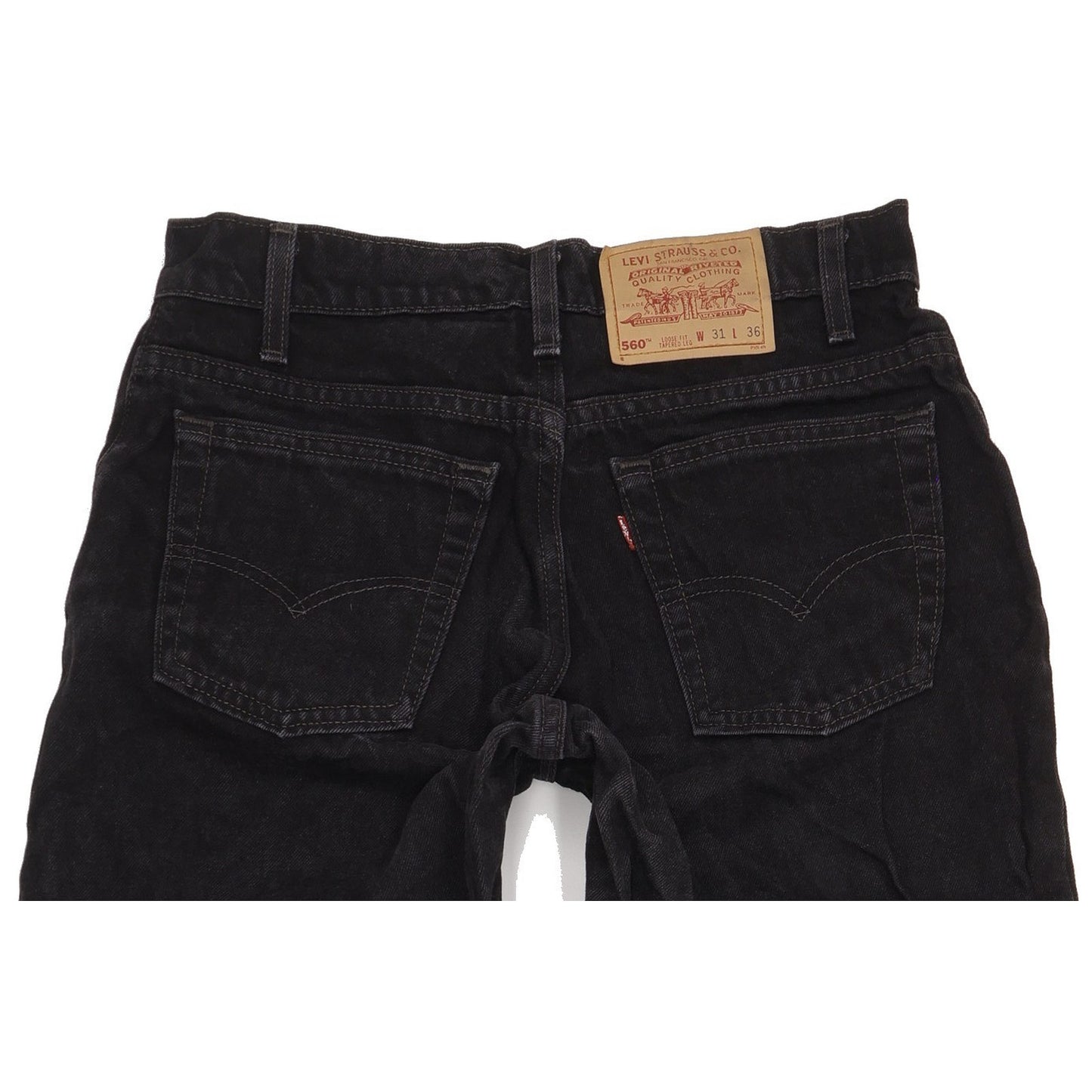Levi's 560 Made in USA Men Black Tapered Loose Jeans W31 L36