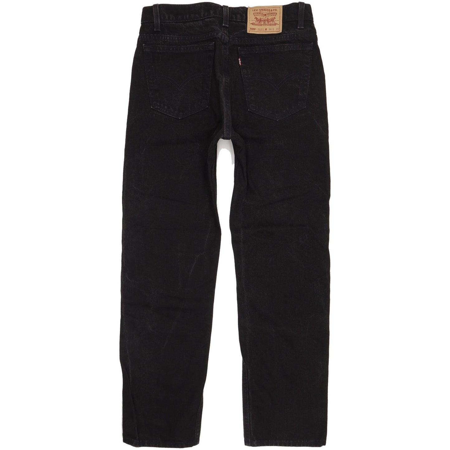 Levi's 505 Made in USA Men Black Straight Regular Jeans W33 L30