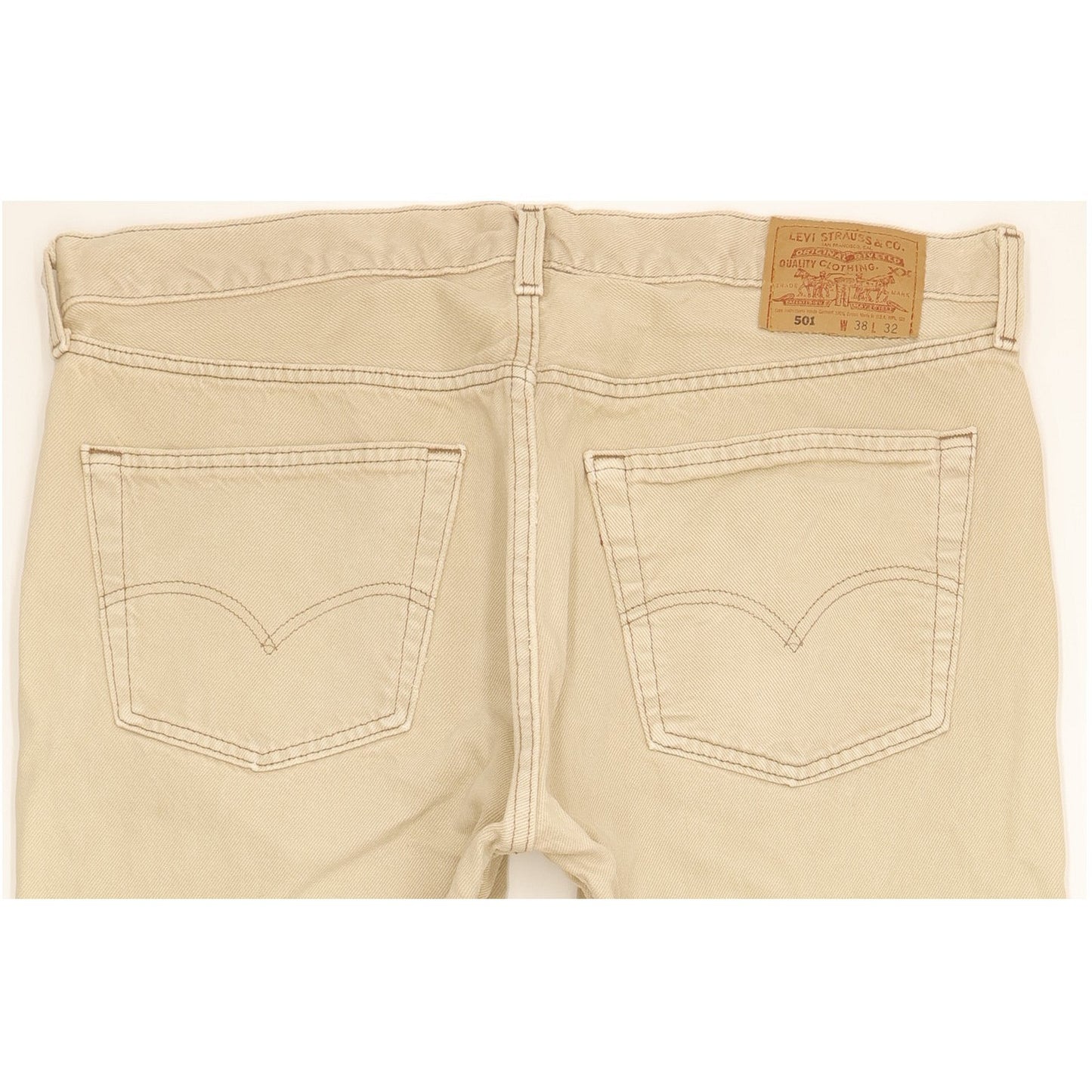 Levi's 501 Men Beige Straight Regular Jeans W38 L31
