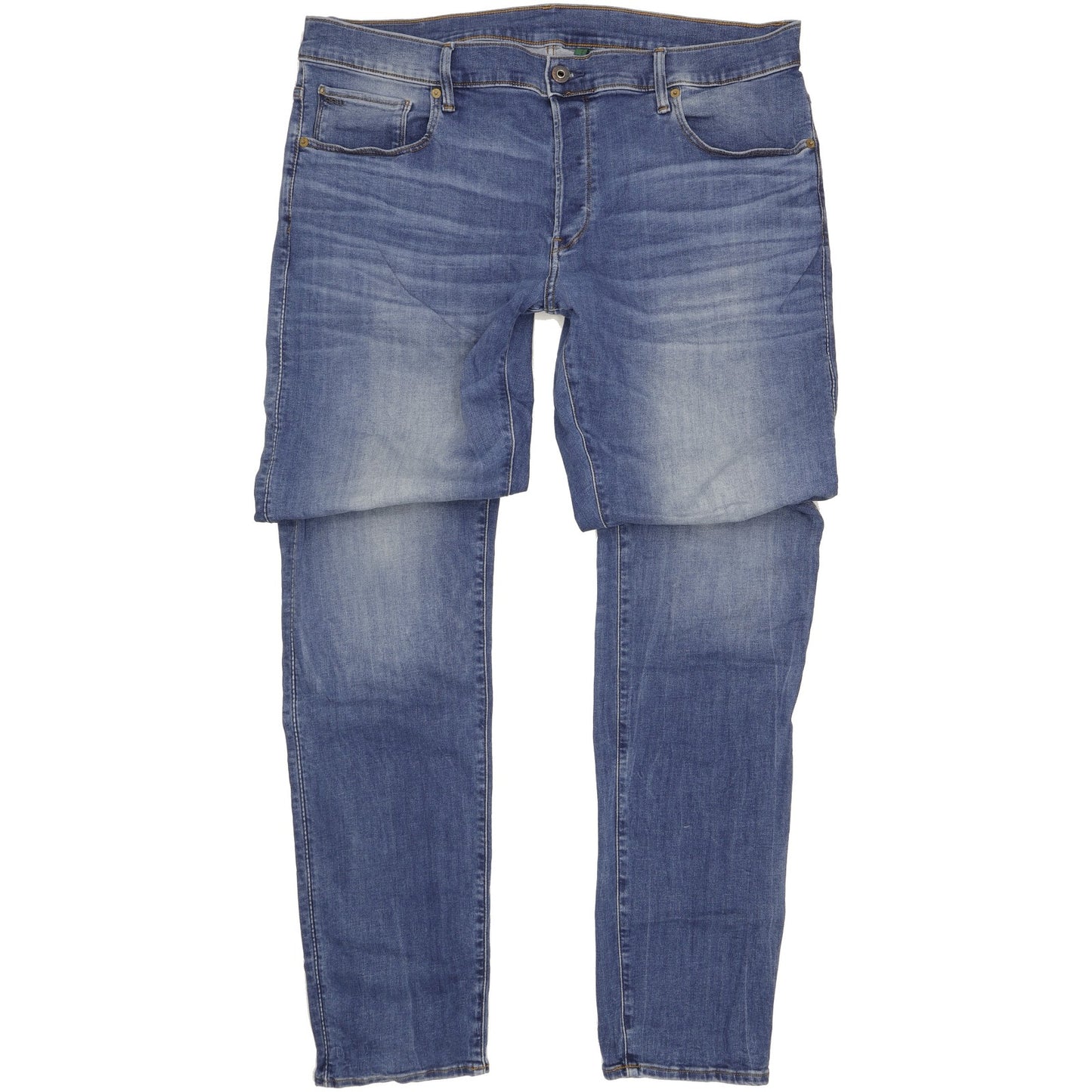 G-Star 3301 Men Blue Straight Slim Stretch Jeans W40 L40