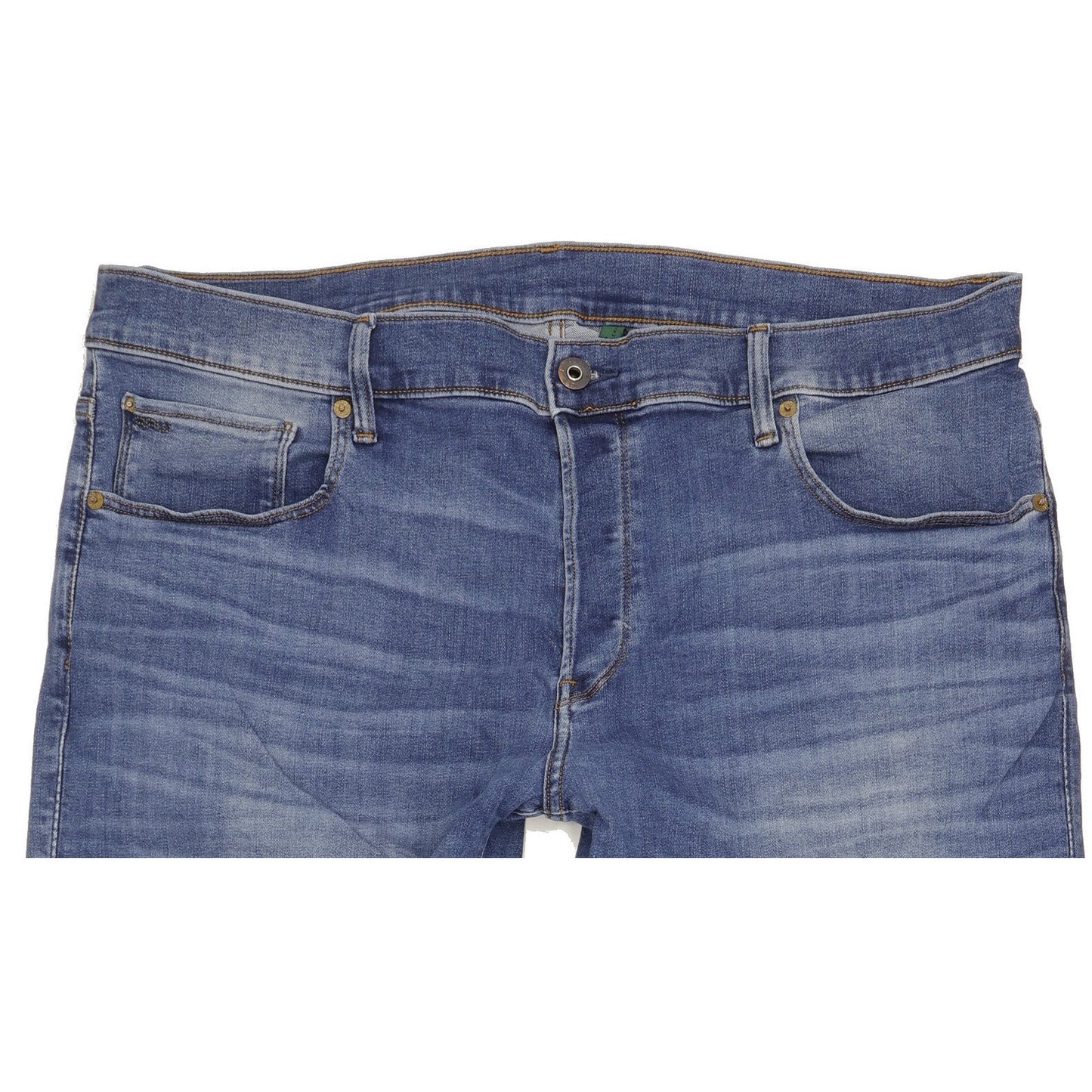 G-Star 3301 Men Blue Straight Slim Stretch Jeans W40 L40