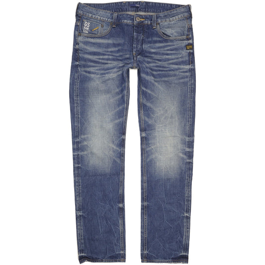 G-Star Attacc Men Blue Straight Regular Jeans W36 L34