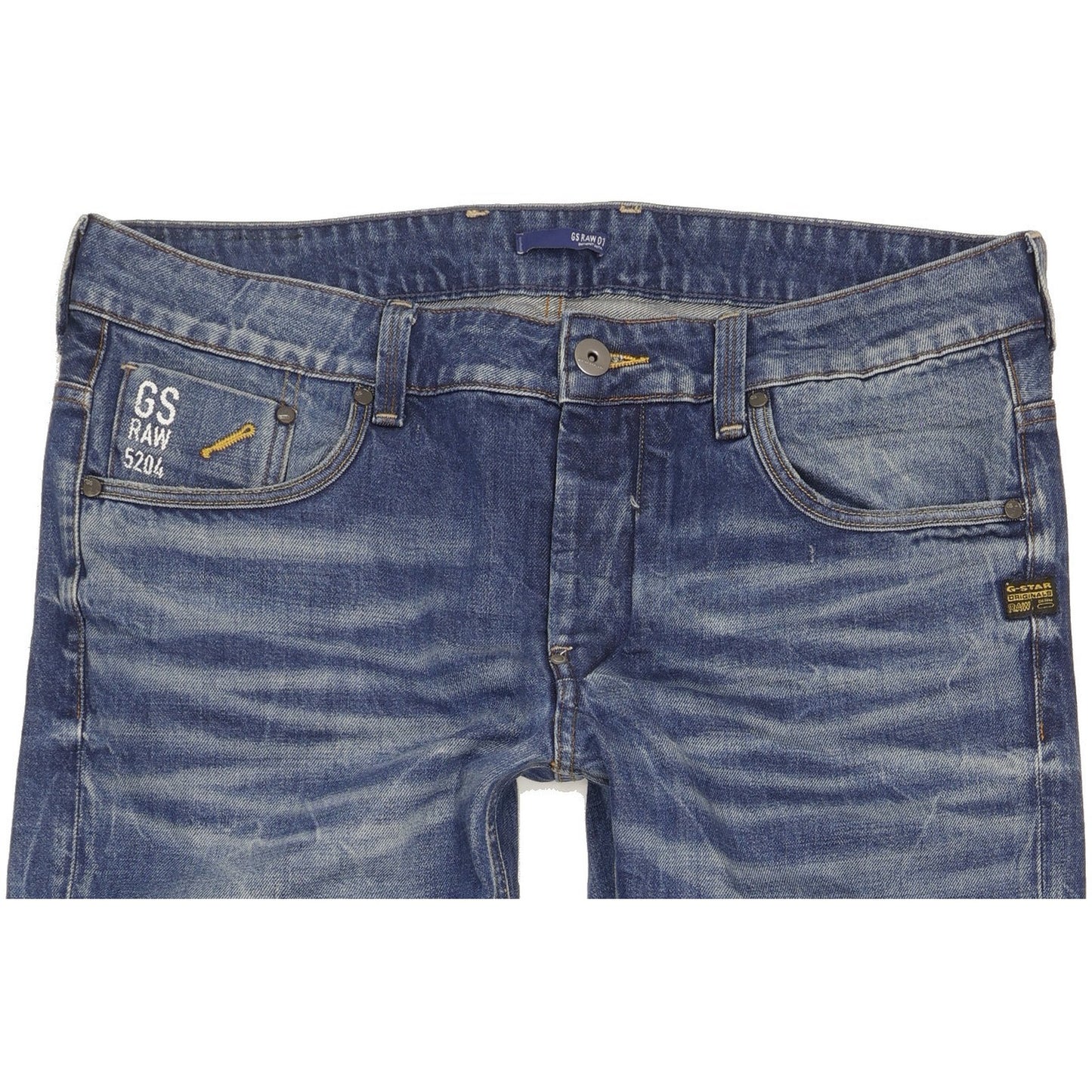 G-Star Attacc Men Blue Straight Regular Jeans W36 L34