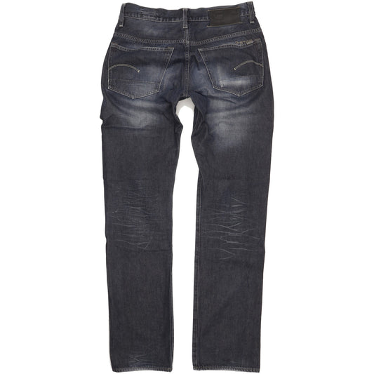 G-Star 3301 Men Navy Straight Regular Jeans W33 L36