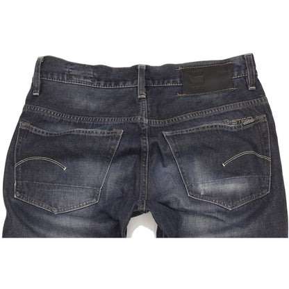 G-Star 3301 Men Navy Straight Regular Jeans W33 L36