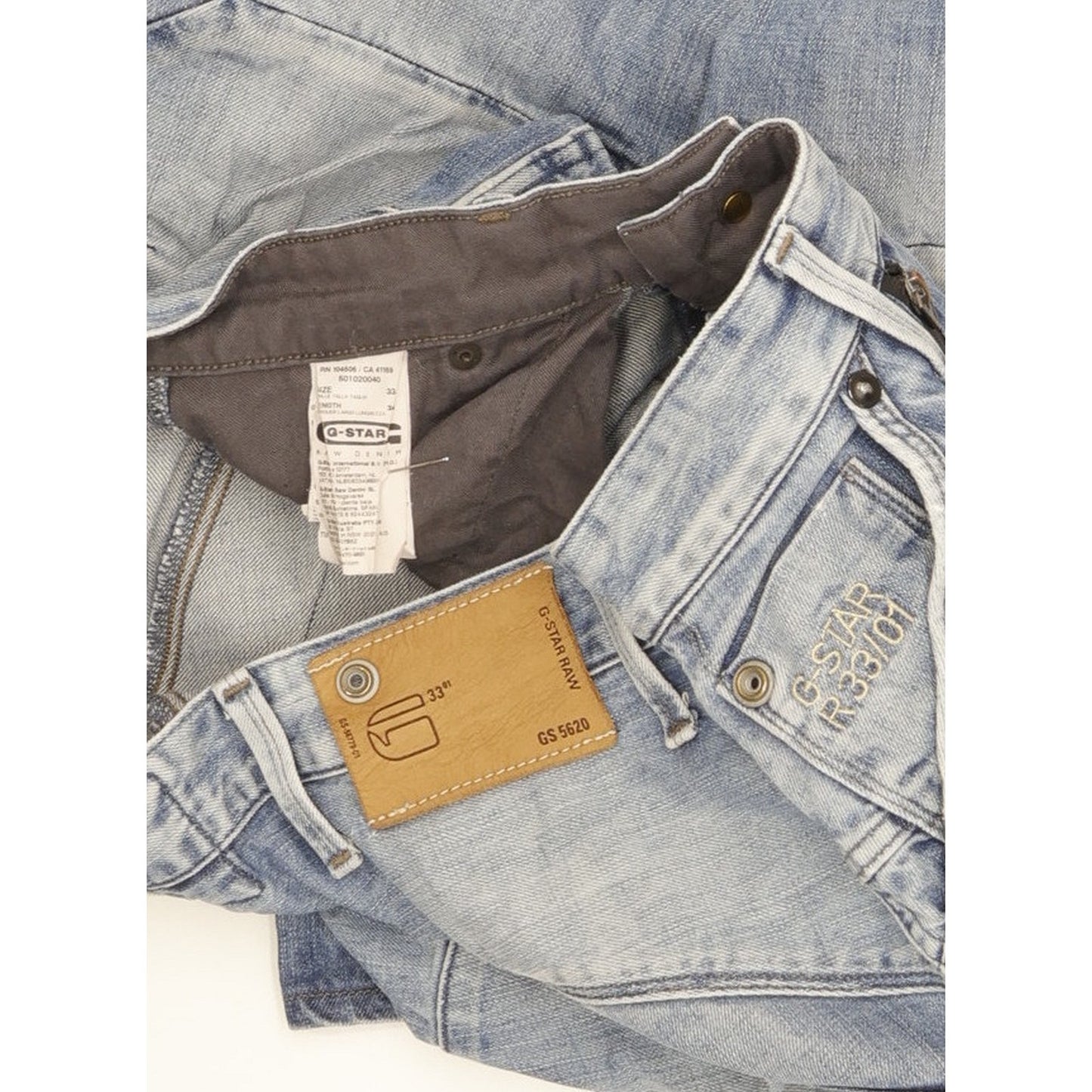G-Star Scuba 5620 Men Blue Straight Loose Jeans W33 L34