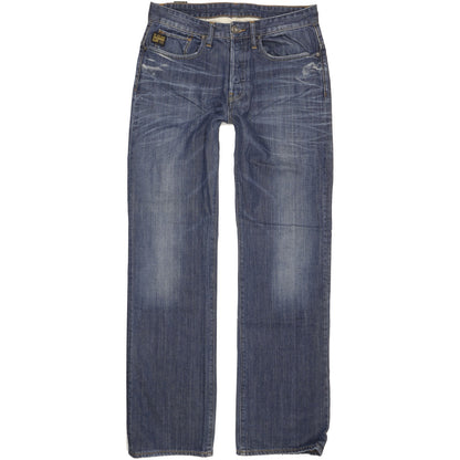 G-Star Yeld Men Blue Straight Loose Jeans W31 L34