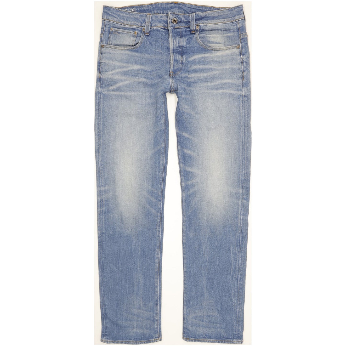 G-Star 3301 Men Blue Straight Regular Stretch Jeans W32 L31