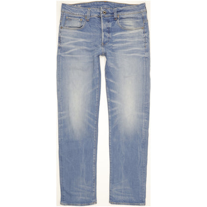 G-Star 3301 Men Blue Straight Regular Stretch Jeans W32 L31