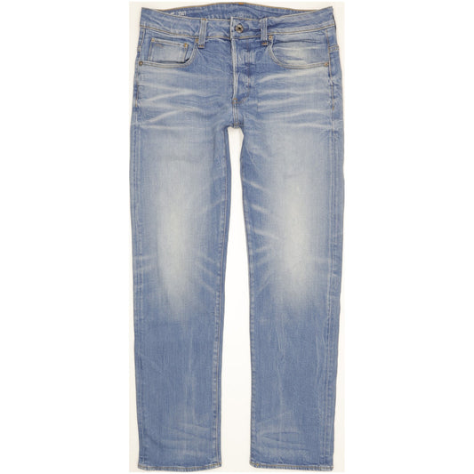 G-Star 3301 Men Blue Straight Regular Stretch Jeans W32 L31