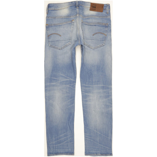 G-Star 3301 Men Blue Straight Regular Stretch Jeans W32 L31